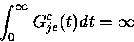 \begin{displaymath}
\int_0^\infty G_{je}^c (t) dt = \infty\end{displaymath}