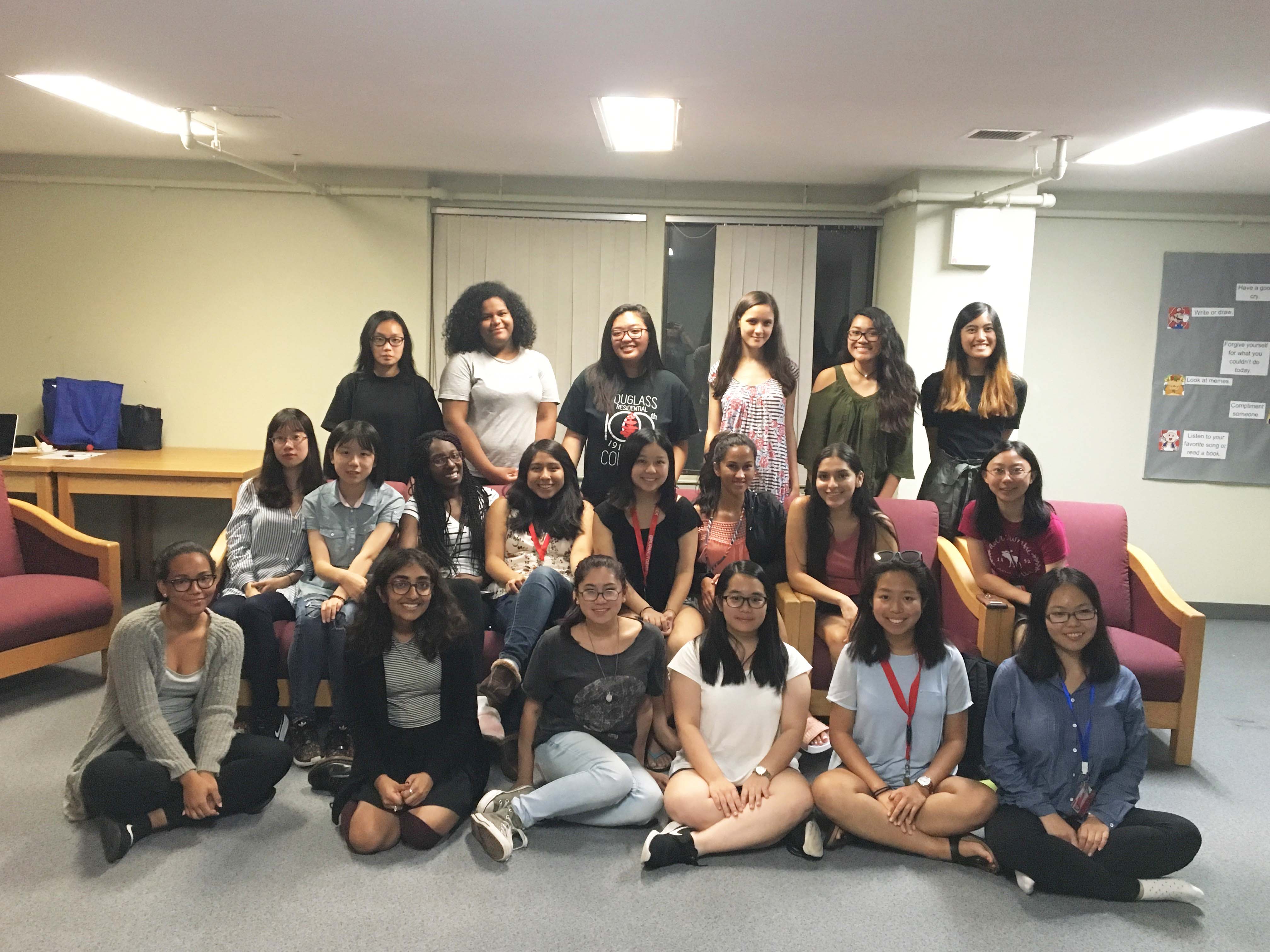 Class of 2021 students in the CS Living-Learning Community