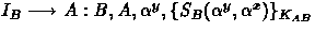 $I_B \longrightarrow A: B,A,\alpha^y, \{S_B(\alpha^y, \alpha^x)\}_{K_{AB}}$