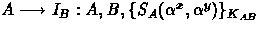 $A \longrightarrow I_B: A,B,\{S_A(\alpha^x,\alpha^y)\}_{K_{AB}}$