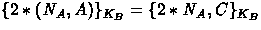 $\{2*(N_A,A)\}_{K_B} = \{2*N_A,C\}_{K_B}$