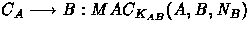 $C_A \longrightarrow B: MAC_{K_{AB}}(A,B,N_B)$