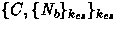 $\{C,\{N_b\}_{k_{cs}}\}_{k_{cs}}$
