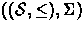 $(({\cal S},\leq),\Sigma)$