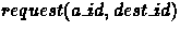 $request(a\_id,dest\_id)$