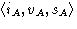 $\langle i_A, v_A, s_A\rangle$