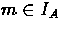 $m \in I_{A}$