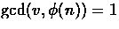 $\gcd(v,\phi(n))=1$